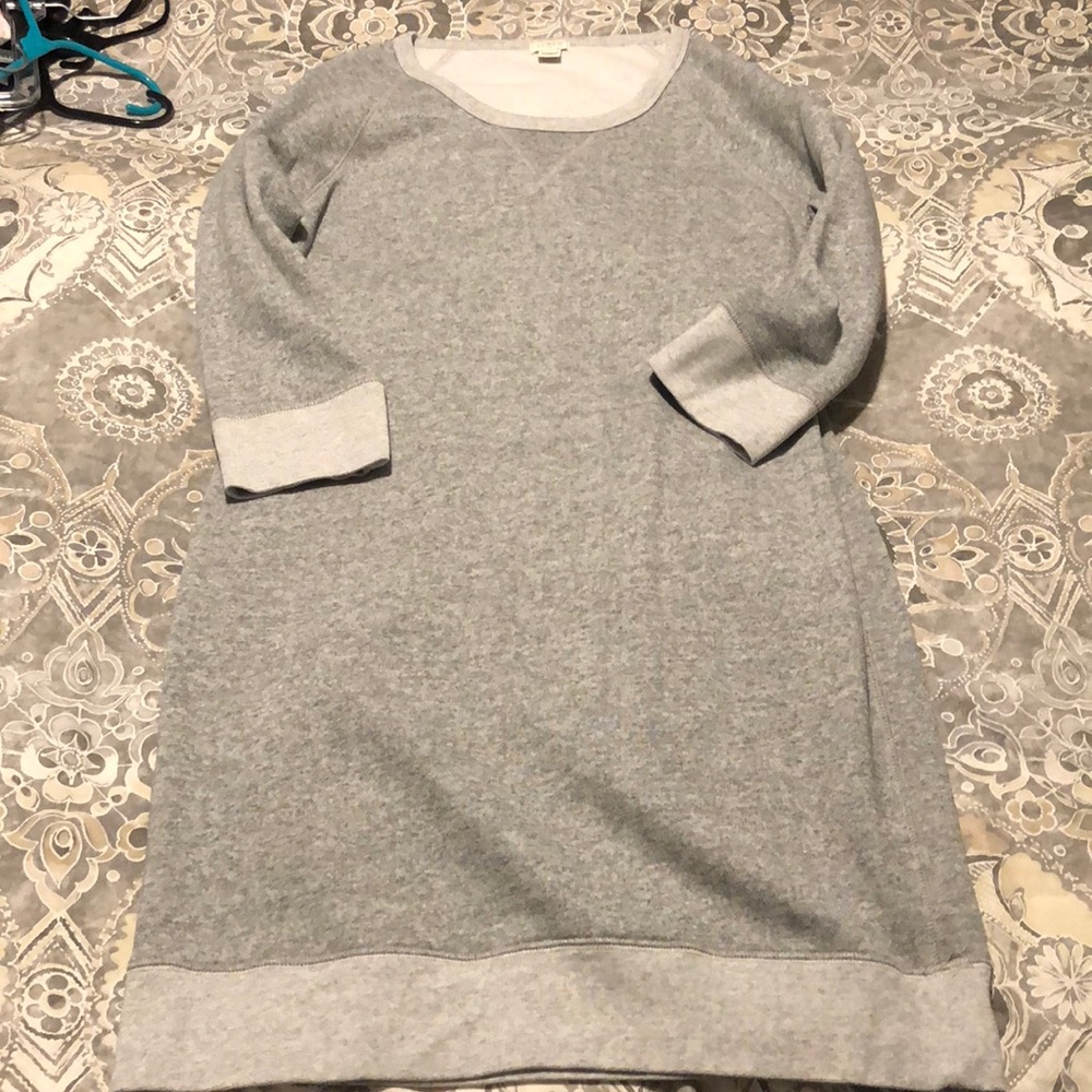 J crew grey sweater dress